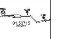 01.50715 MTS - Tłumik środkowy MTS LOGAN MCV 1.4