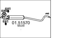 01.51570 MTS - Tłumik środkowy MTS ASTRA H 1.4 16V