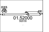 01.52000 MTS - Tłumik środkowy MTS FIAT 127 D 1.3