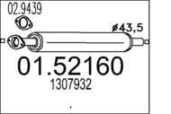 01.52160 MTS - Tłumik środkowy MTS FOCUS C-MAX 1.6