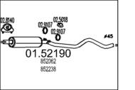 01.52190 MTS - Tłumik środkowy MTS KADETT E 1,2-2,0 84-91 KODBI