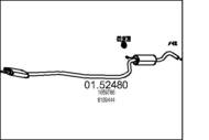 01.52480 MTS - Tłumik środkowy MTS FIESTA 1.4