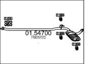 01.54700 MTS - Tłumik środkowy MTS R21 1.7 2.0