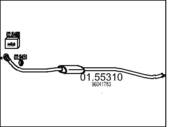 01.55310 MTS - Tłumik środkowy MTS CITROEN ZX 1,9D