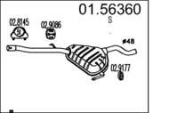 01.56360 MTS - Tłumik środkowy MTS TIPO 1,6-2,0 TEMPRA
