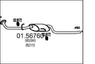 01.56760 MTS - Tłumik środkowy MTS OMEGA B 2,5TD