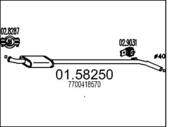 01.58250 MTS - Tłumik środkowy MTS CLIO II 1,4 10/2001->