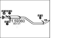 01.59360 MTS - Tłumik środkowy MTS NUBIRA I 1,6 SEDAN/KODBI