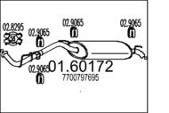 01.60172 MTS - Tłumik końcowy MTS CLIO 1.9 D