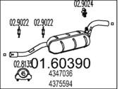 01.60390 MTS - Tłumik końcowy MTS FIAT 127 1.0