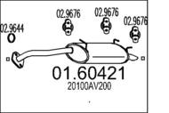01.60421 MTS - Tłumik końcowy MTS PRIMERA 2,2DCI