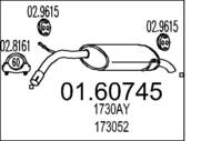 01.60745 MTS - Tłumik końcowy MTS P407 1,6HDI