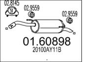 01.60898 MTS - Tłumik końcowy MTS MICRA 1.5 DCI K12