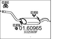 01.60965 MTS - Tłumik końcowy MTS PASSAT 1.9 TDI