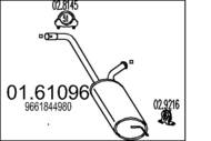 01.61096 MTS - Tłumik środkowy MTS FIAT SCUDO 1.6 JTD