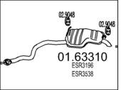 01.63310 MTS - Tłumik końcowy MTS RANGE ROVER 2.5 T