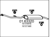 01.63320 MTS - Tłumik końcowy MTS BMW 316 1.6
