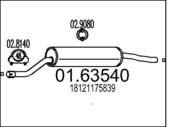 01.63540 MTS - Tłumik końcowy MTS BMW 518 1.8
