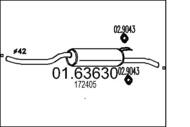 01.63630 MTS - Tłumik końcowy MTS P305 1.3 1.5 1.6
