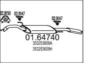 01.64740 MTS - Tłumik końcowy MTS PASSAT 1,8 88-93