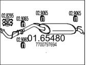 01.65480 MTS - Tłumik końcowy MTS CLIO I 1,1/1,2