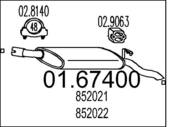 01.67400 MTS - Tłumik końcowy MTS CORSA A 1,0-1,5TD