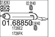 01.68850 MTS - Tłumik końcowy MTS /chrom/ P306 1,4-1,9D HB/COUPE