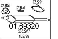 01.69320 MTS - Tłumik końcowy MTS ASTRA F 1,8 SEDAN 1,816V