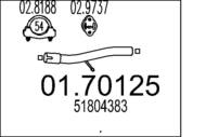 01.70125 MTS - Rura wydechowa końcowa MTS QUBO 1.3JTD