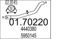 01.70220 MTS - Rura wydechowa końcowa MTS CAMPAGNOLA 2.0 2.5