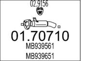 01.70710 MTS - Rura wydechowa końcowa MTS PAJERO 2.8 96