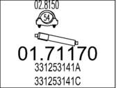 01.71170 MTS - Rura wydechowa końcowa MTS PASSAT 1.6 1.8 1.9