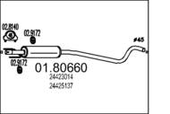 01.80660 MTS - Tłumik środkowy MTS ASTRA G 1.2