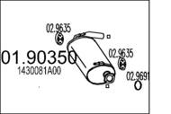 01.90350 MTS - Tłumik końcowy MTS JIMNY 1.3 16V