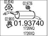 01.93740 MTS - Tłumik końcowy MTS C2/C3 1,4HDI 8V do nr nadwozia 09827