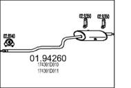 01.94260 MTS - Tłumik końcowy MTS COROLLA 1.6I