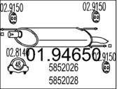 01.94650 MTS - Tłumik końcowy MTS ASTRA F 1,4-1,7TD HB 96-