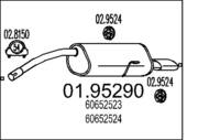 01.95290 MTS - Tłumik końcowy MTS ALFA ROMEO 156 1,6-2,0 TS