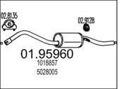 01.95960 MTS - Tłumik końcowy MTS FIESTA 1.3 1.8