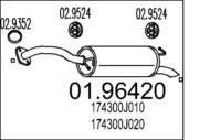 01.96420 MTS - Tłumik końcowy MTS YARIS 1,0 16V