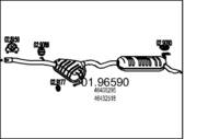 01.96590 MTS - Kompletny układ wydechowy MTS BRAVA/O 1,4/D skorupowy
