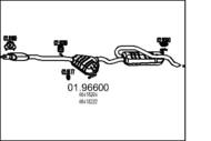 01.96600 MTS - Kompletny układ wydechowy MTS BRAVA/O 1,6 skorupowy