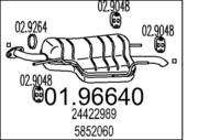 01.96640 MTS - Tłumik końcowy MTS /skorupowy/ ASTRA G 1,7D/2,0D SEDAN