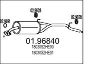 01.96840 MTS - Tłumik końcowy MTS HONDA HRV 1,6