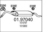 01.97040 MTS - Tłumik końcowy MTS FIESTA 96- 1.4I VAN