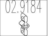 02.9184 MTS - Wieszak tłumika końcowego MTS RENAULT