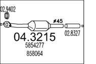 04.3215 MTS - Katalizator MTS CORSA B