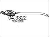 04.3322 MTS - Katalizator MTS CLIO 1.9D