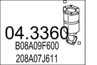 04.3360 MTS - Katalizator MTS PRIMERA 1.8