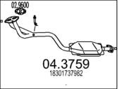 04.3759 MTS - Katalizator MTS BMW 318 E36 COMPAC